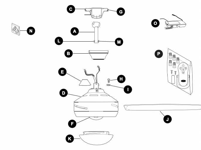 ceiling fan parts diagram