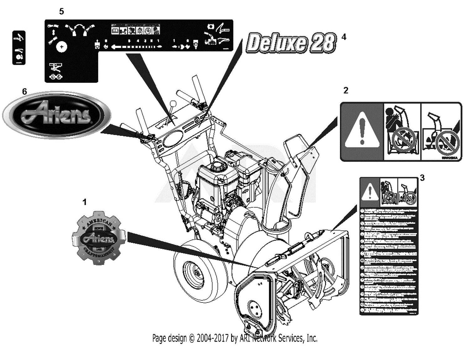 ariens deluxe 28 parts diagram