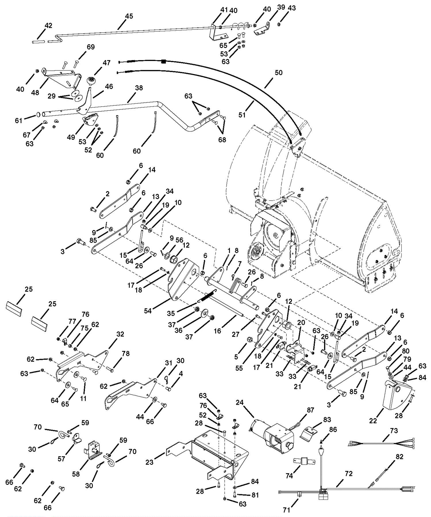 john deere 726 snowblower parts diagram