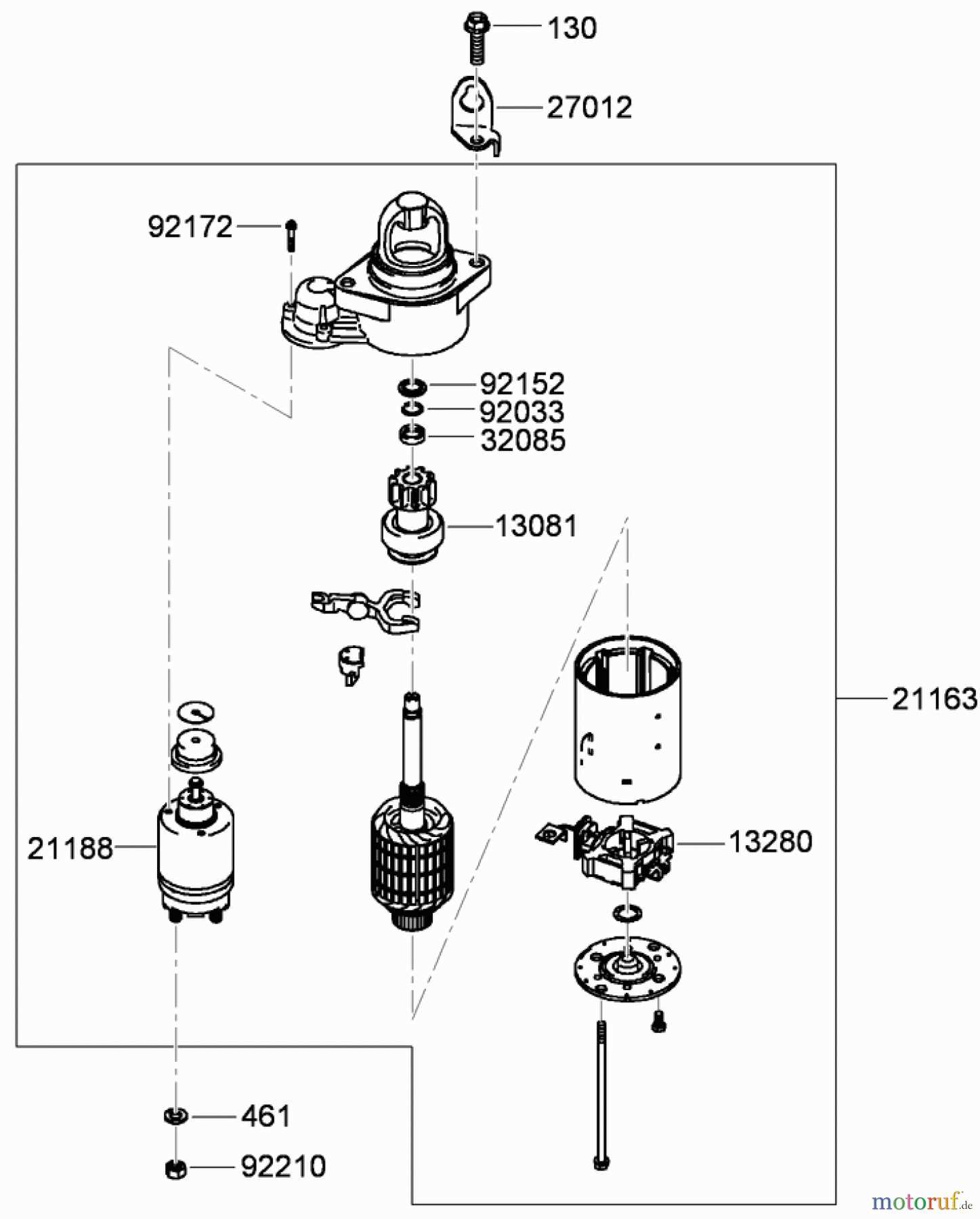 kohler starter parts diagram