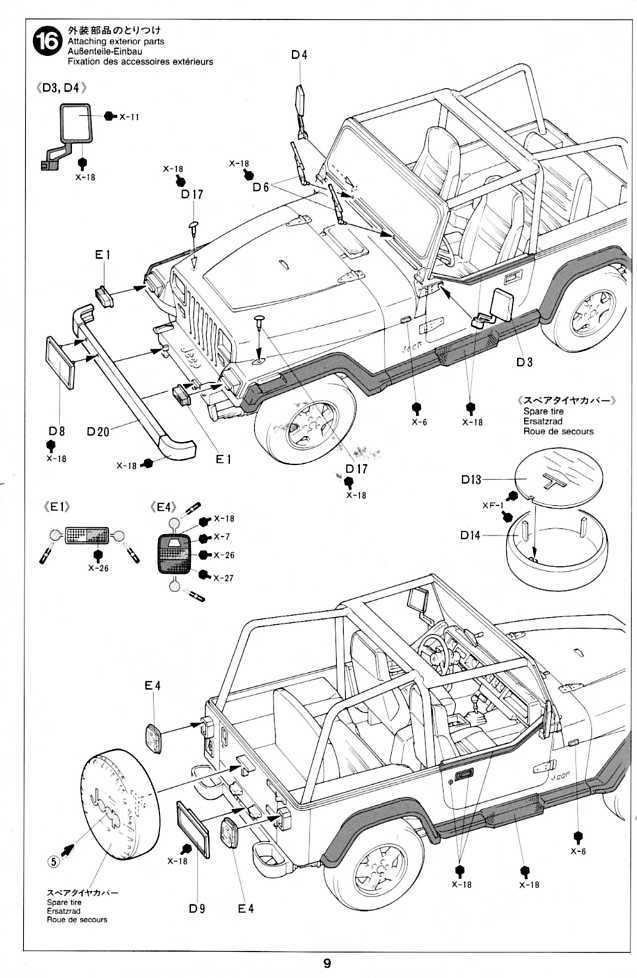 jeep tj body parts diagram