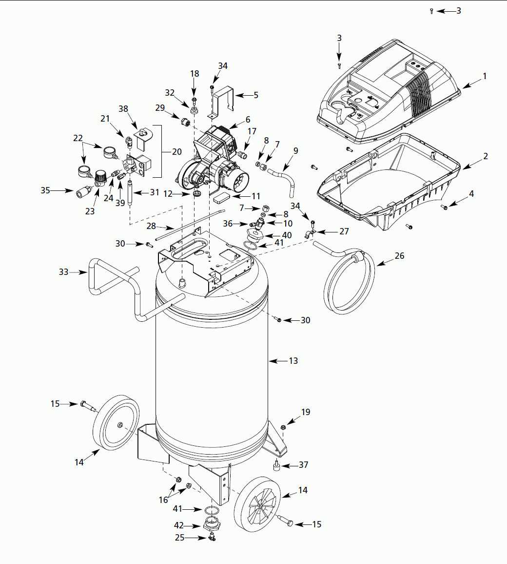 campbell hausfeld air compressor parts diagram