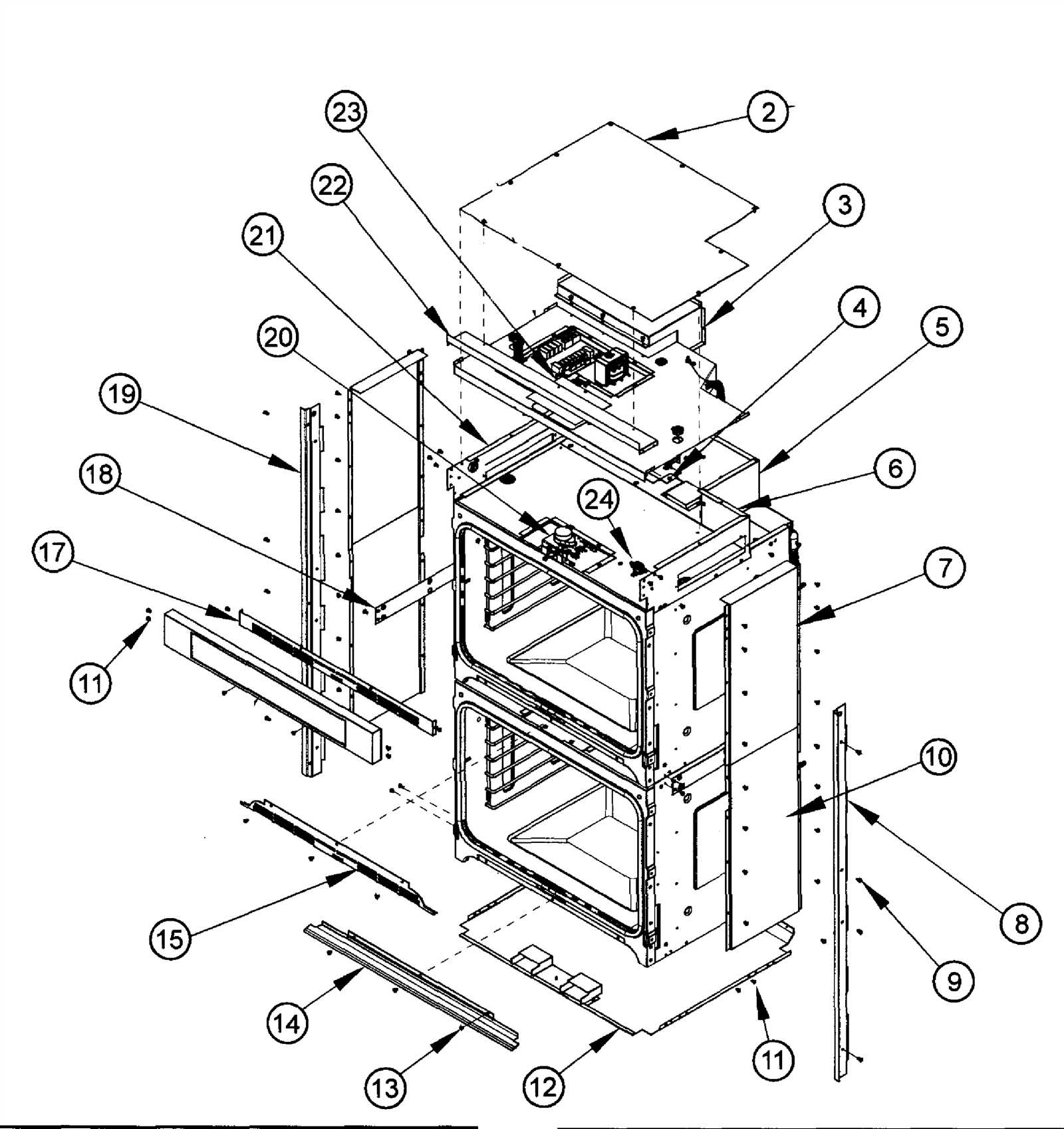 oven parts diagram