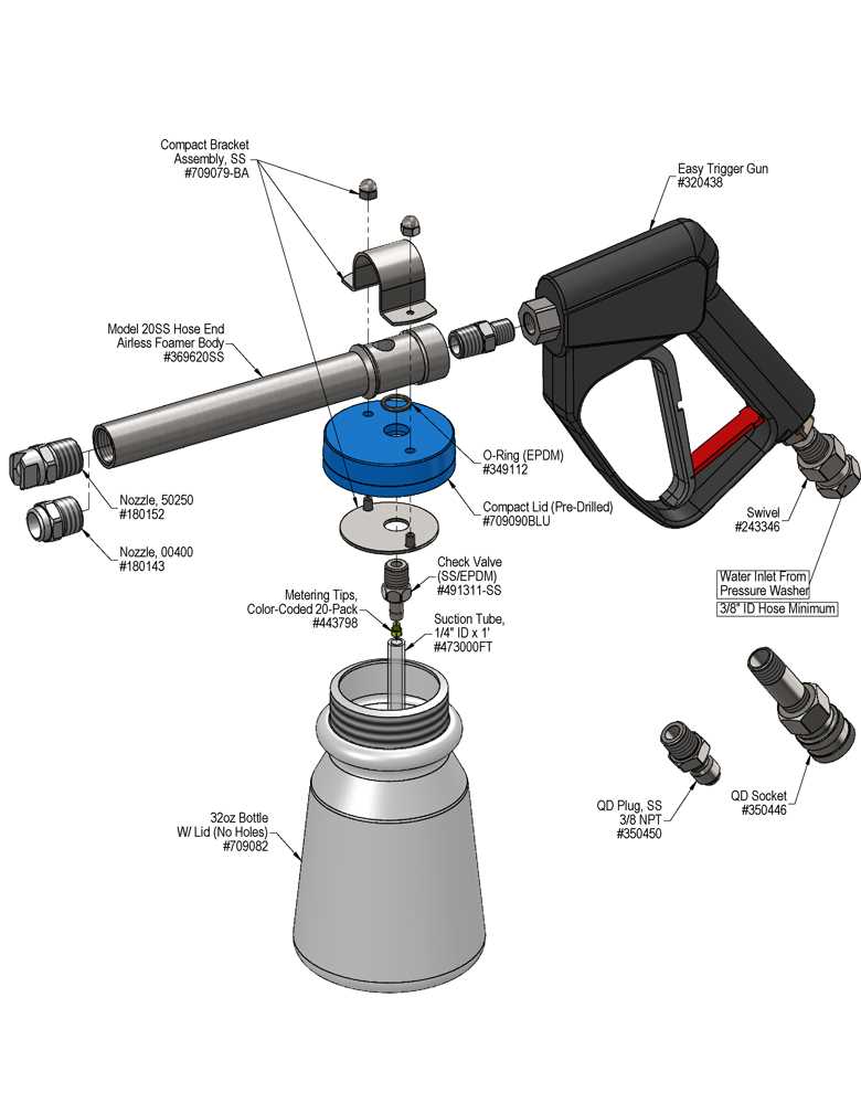 trigger pressure washer gun parts diagram