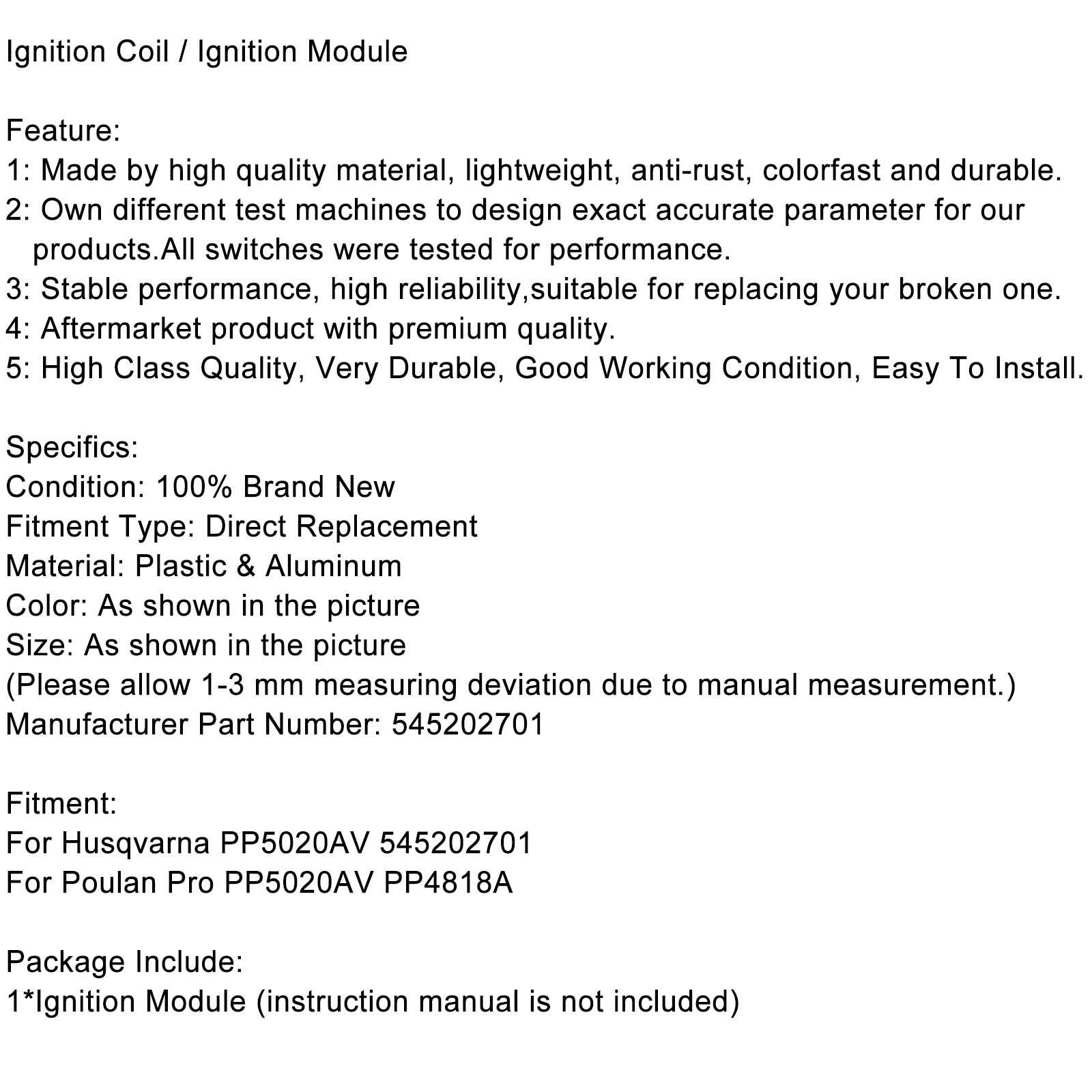 poulan pp5020av parts diagram