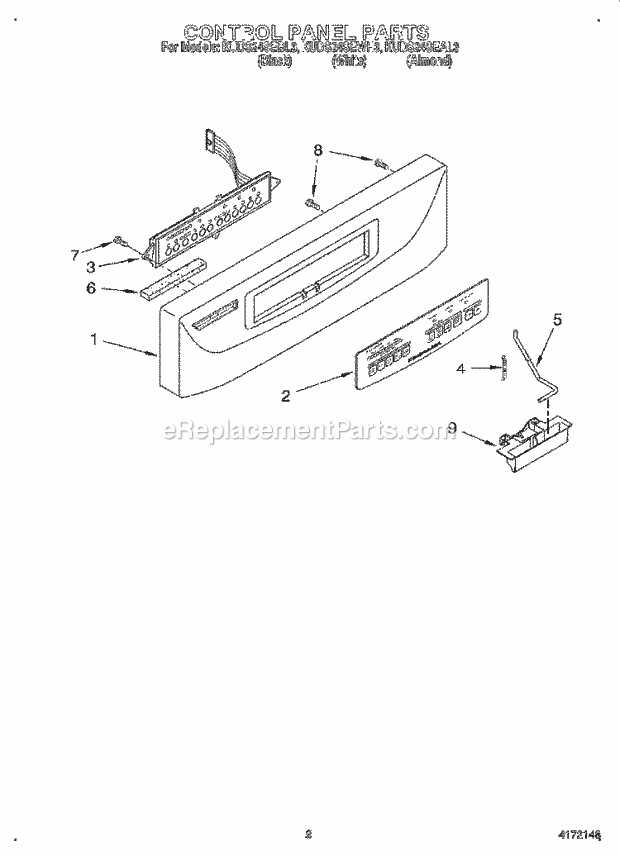 kitchen aid dishwasher parts diagram