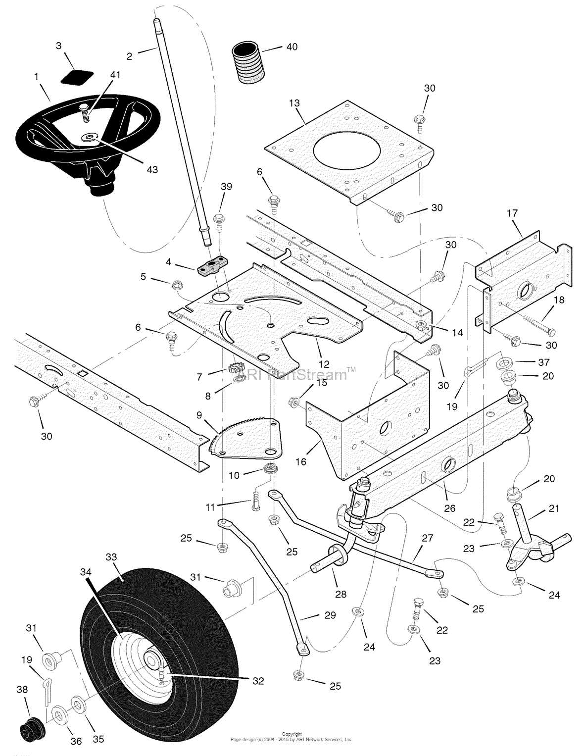 parts diagram craftsman riding mower