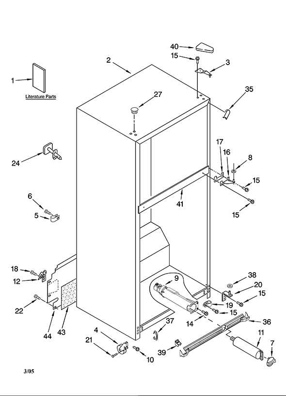 parts diagram for kenmore elite refrigerator