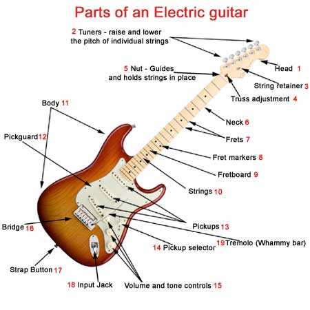 parts of a acoustic guitar diagram