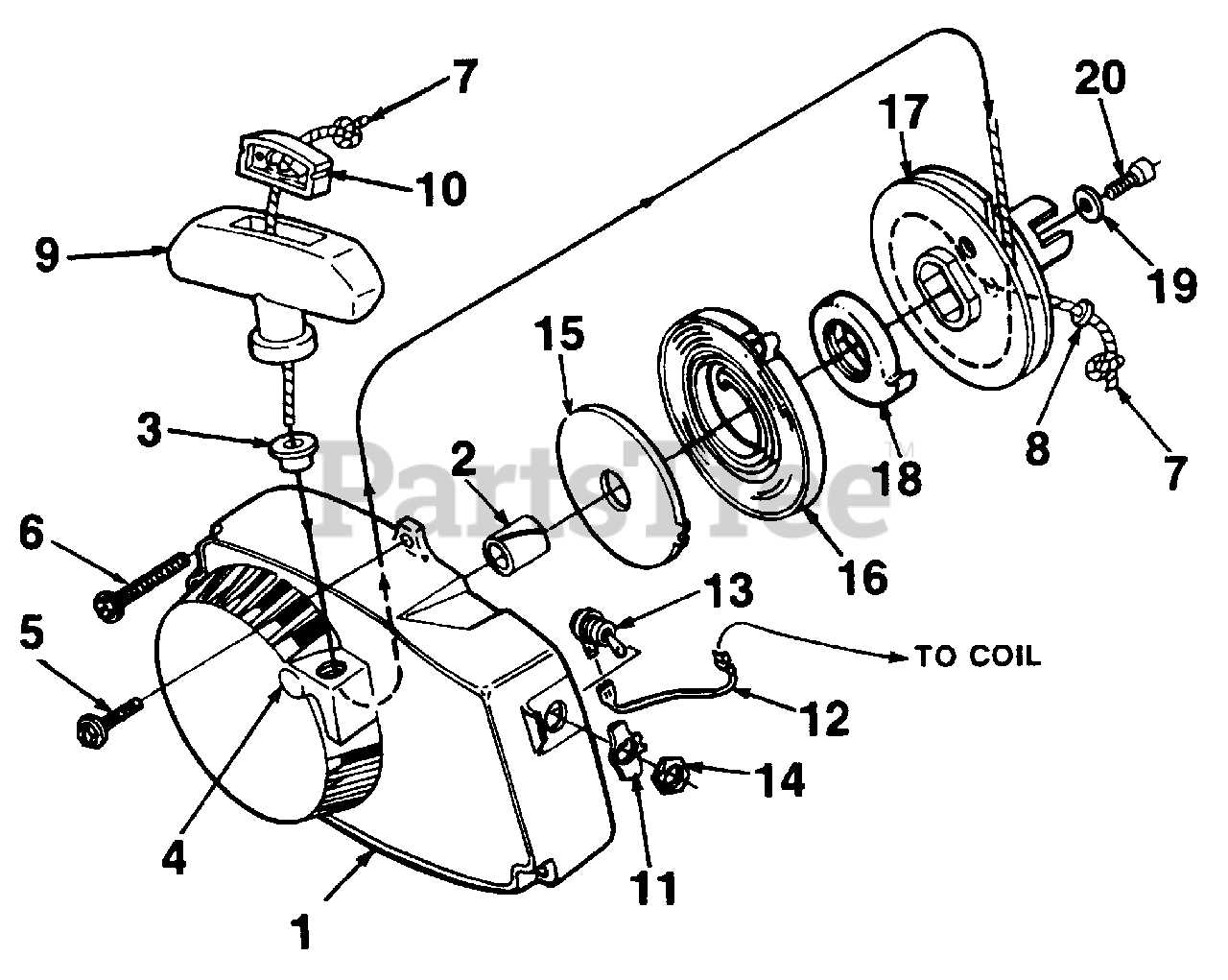 parts of a chainsaw diagram