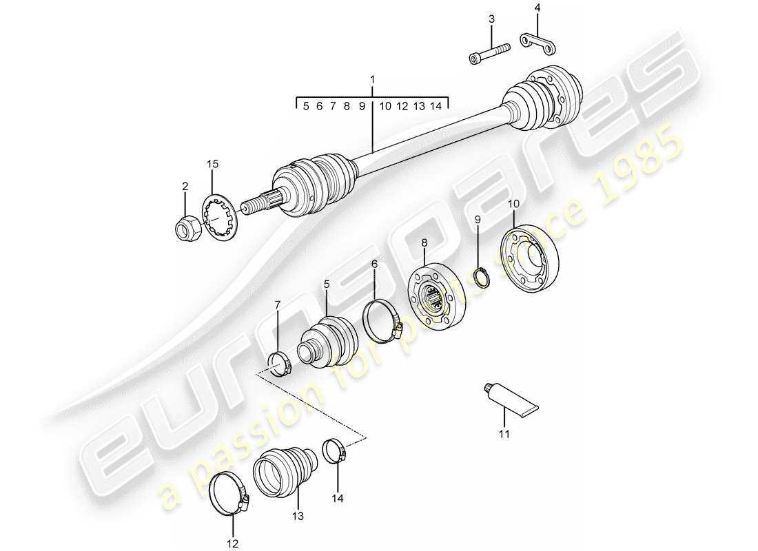 parts of a drive shaft diagram