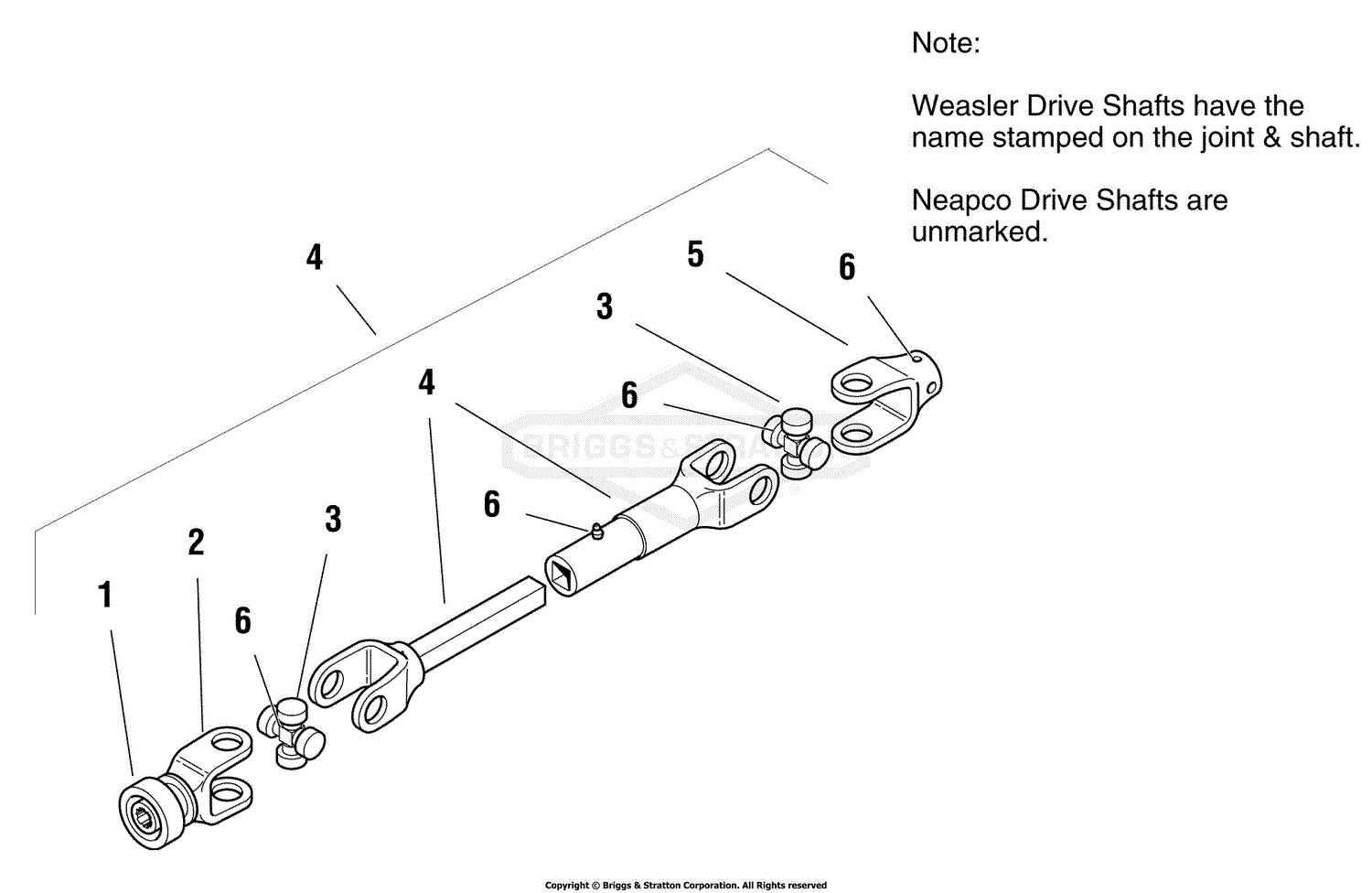 parts of a drive shaft diagram