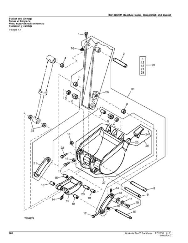 john deere 160 parts diagram