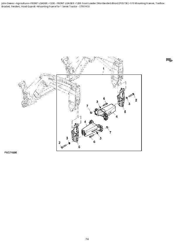 john deere 120r loader parts diagram