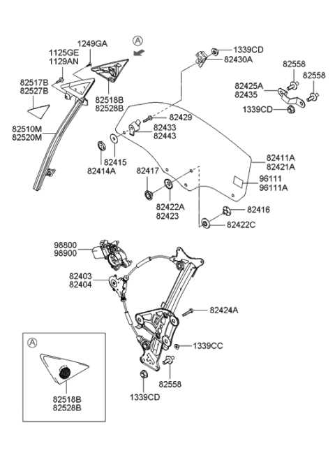 window regulator parts diagram