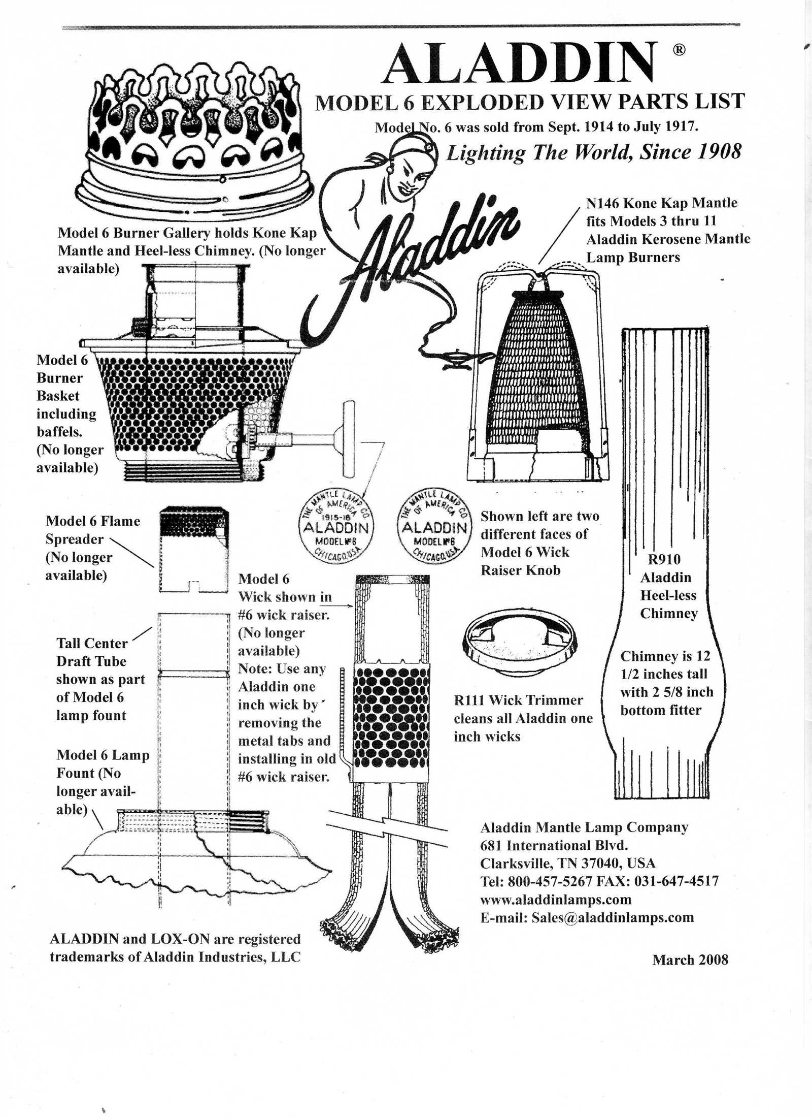 oil lamp parts diagram