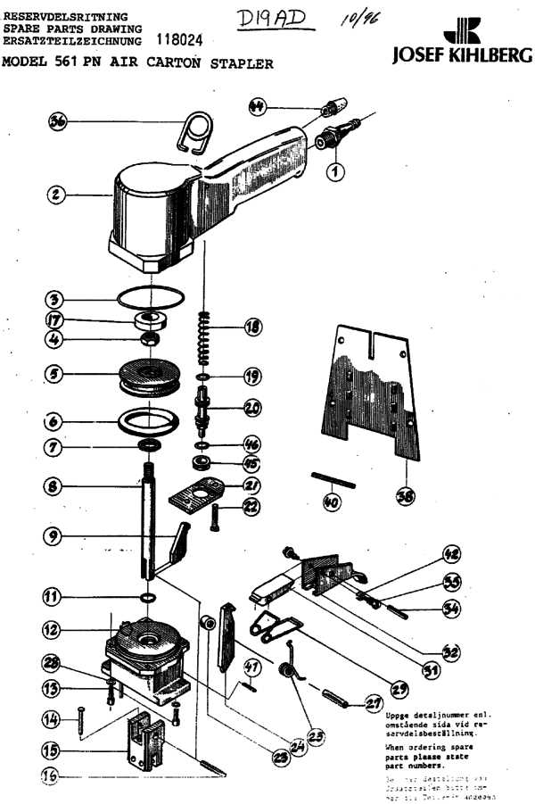 bostitch sb 1850bn parts diagram