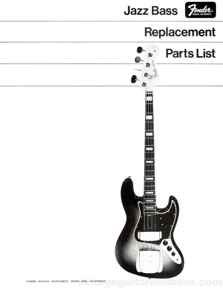 parts of a bass guitar diagram