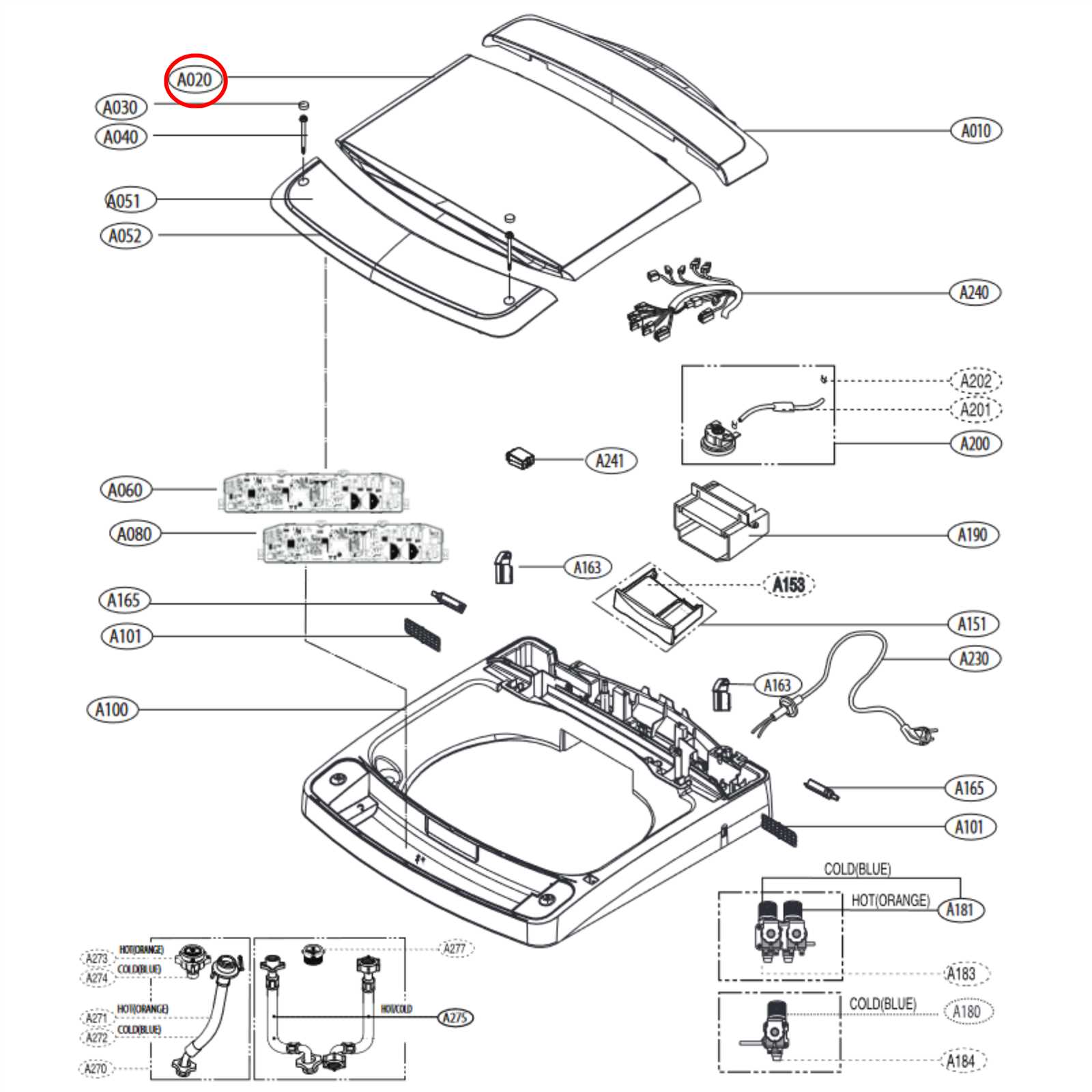 lg washing machine parts diagram