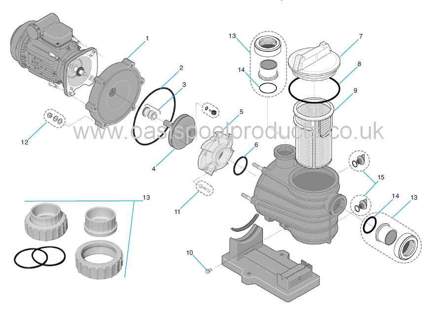 pool motor parts diagram