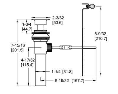 pop up drain parts diagram