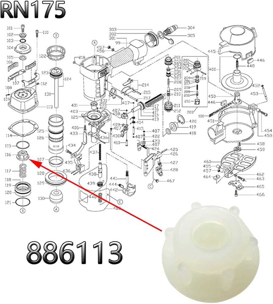 porter cable fn250b parts diagram