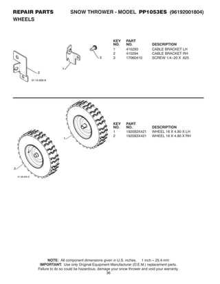 poulan pro snowblower parts diagram