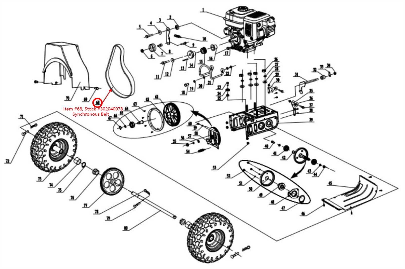 power smart snow blower parts diagram