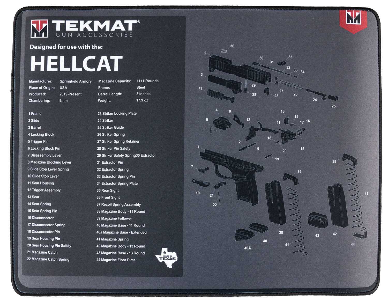 springfield hellcat parts diagram