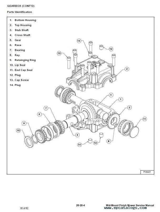 bobcat mower parts diagram