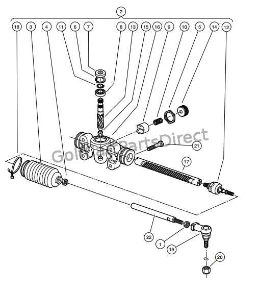 club car steering parts diagram