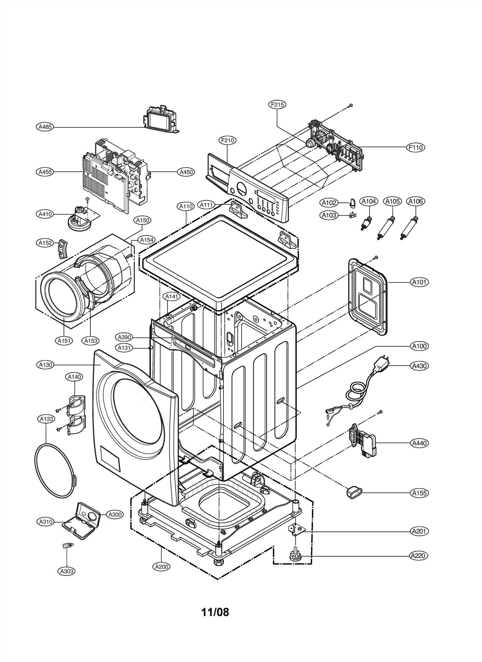 whirlpool front load washer parts diagram