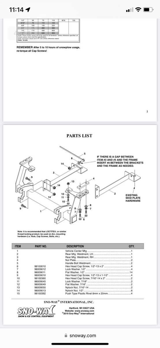 sno way plow parts diagram