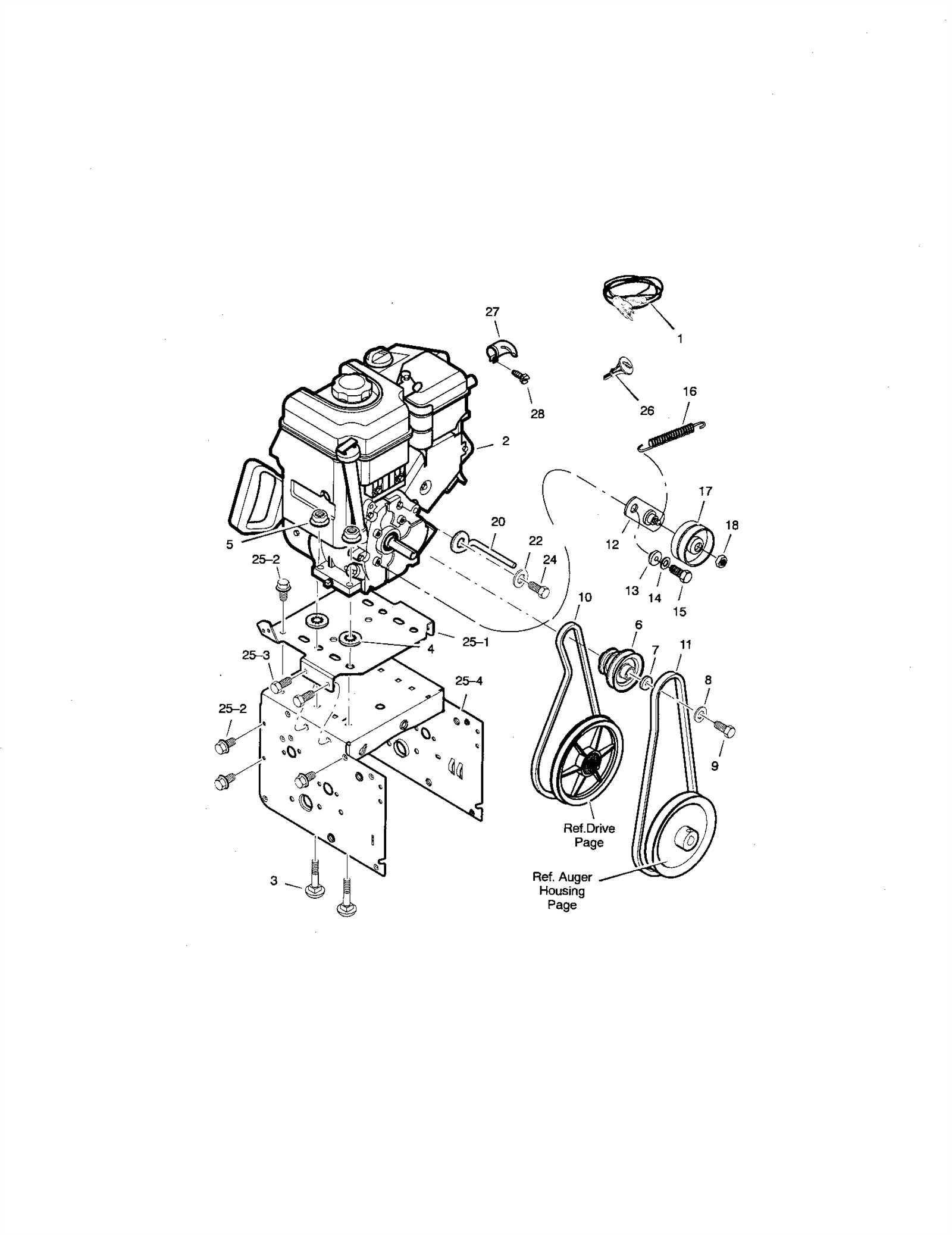 snowblower parts diagram