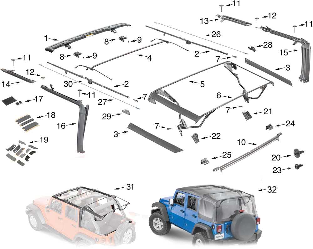 jeep wrangler parts diagram