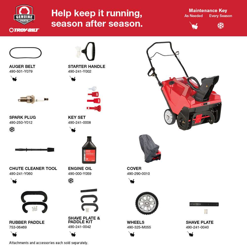 troy bilt snowblower parts diagram