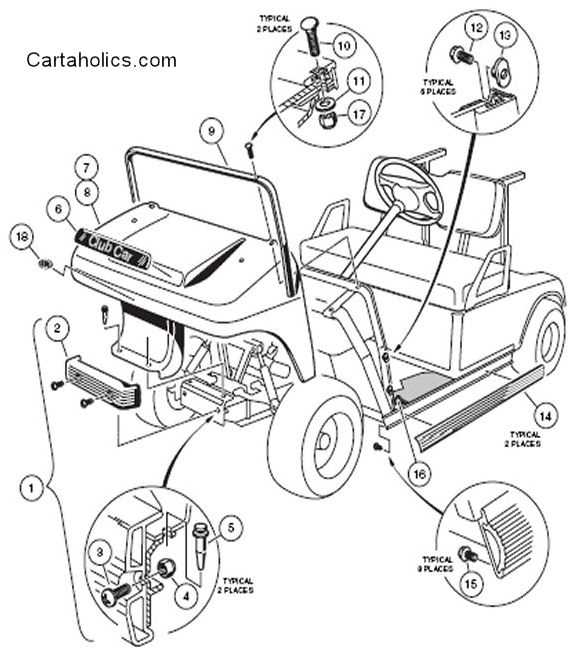 club car carryall parts diagram