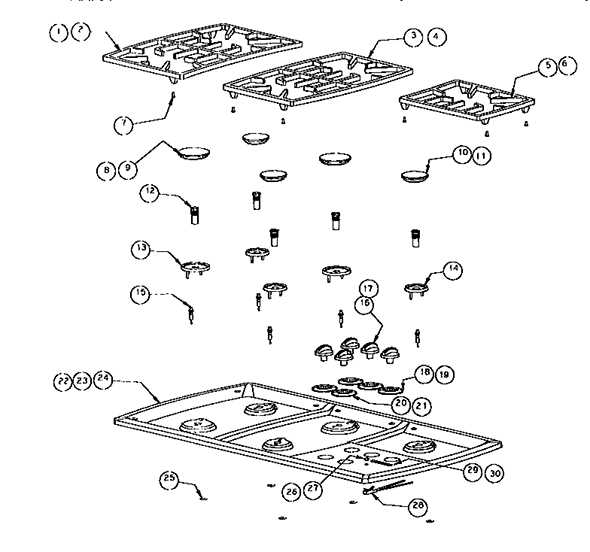 ge profile gas cooktop parts diagram