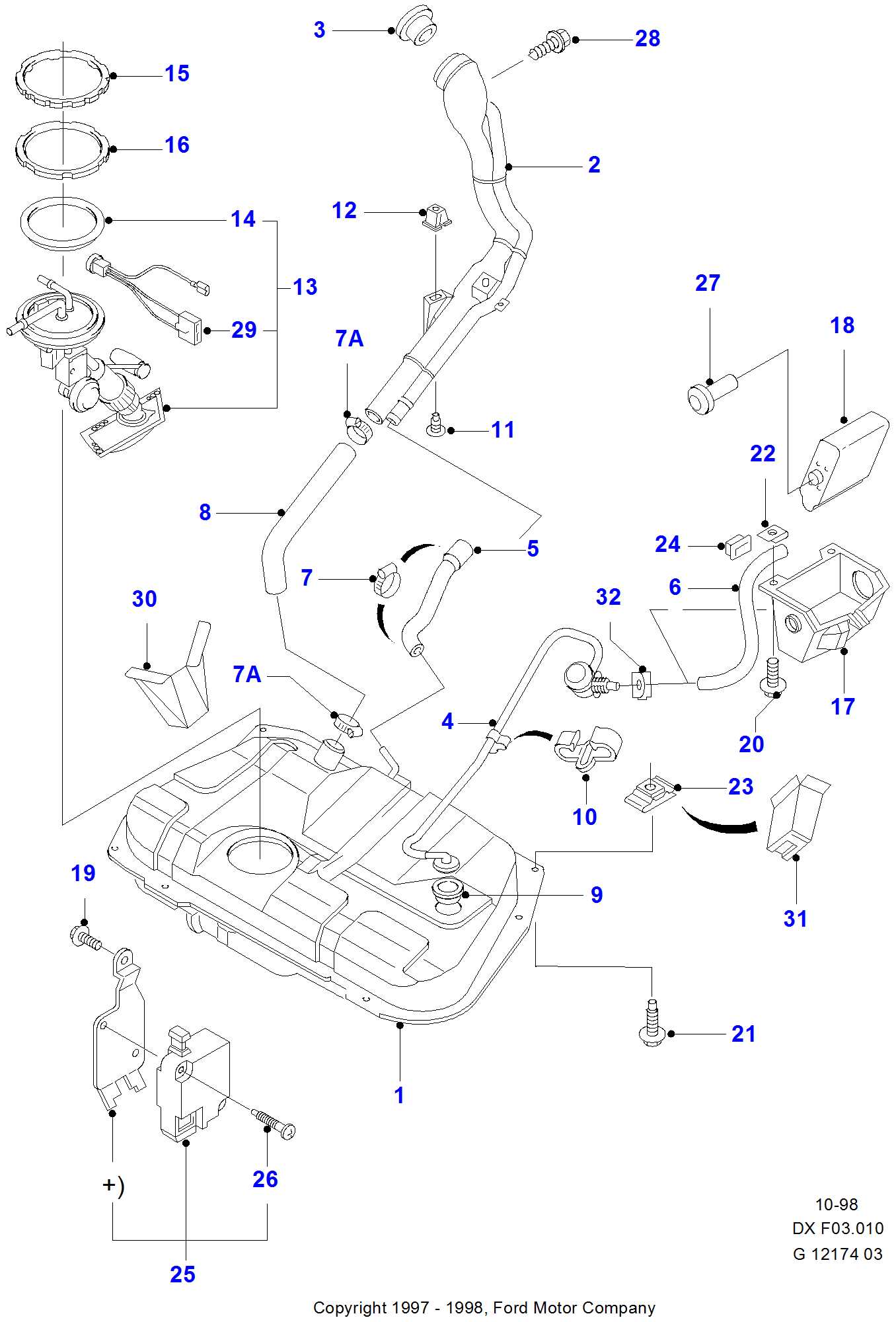 fuel tank parts diagram