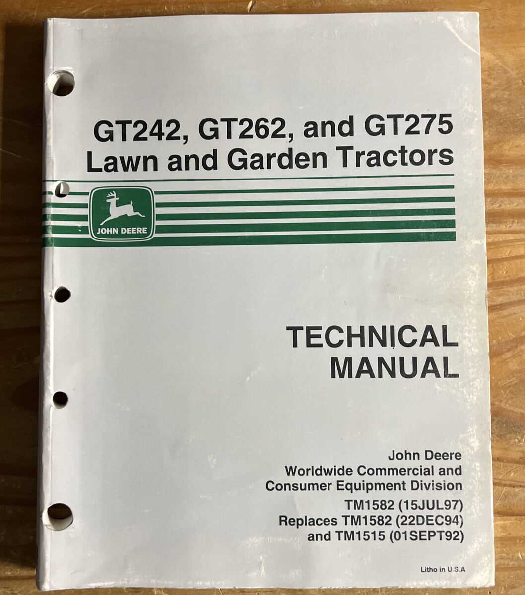 john deere gt242 parts diagram