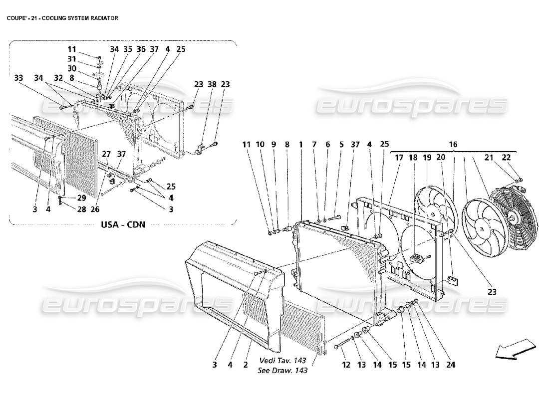 radiator parts diagram