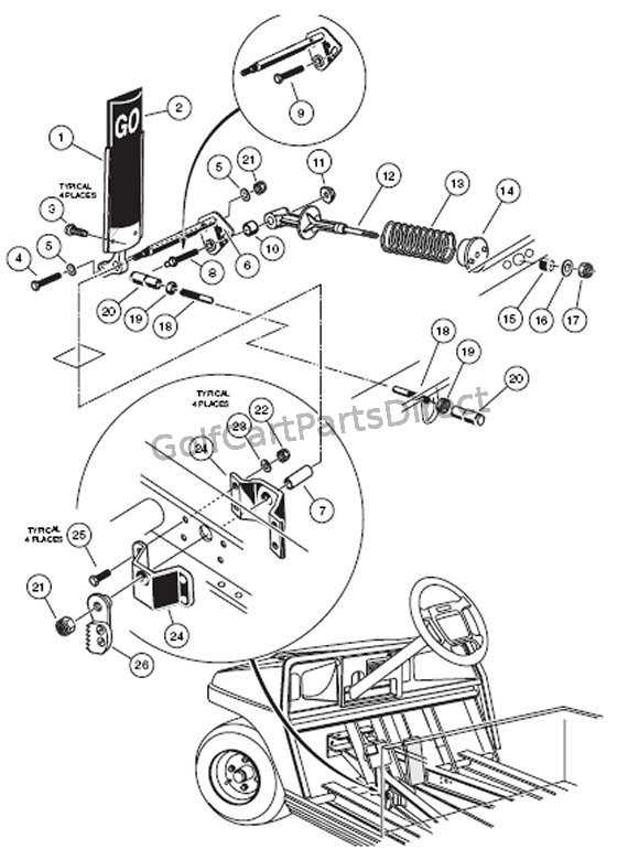 club car gas parts diagram