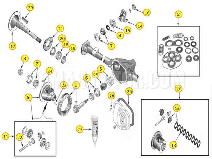 rear axle parts diagram