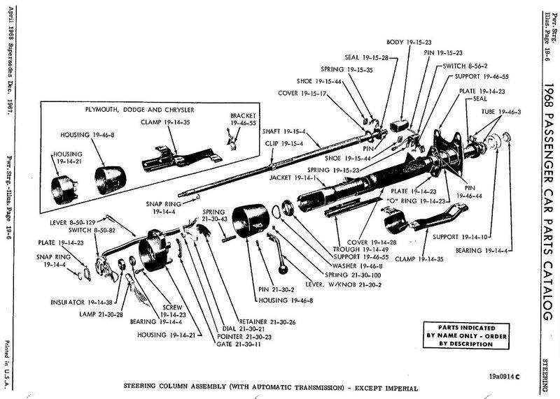 steering column parts diagram