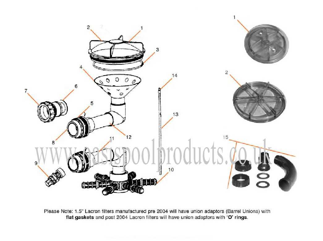 sand filter parts diagram