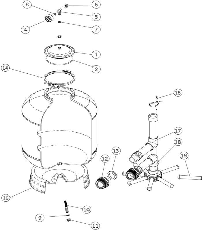 sand filter parts diagram