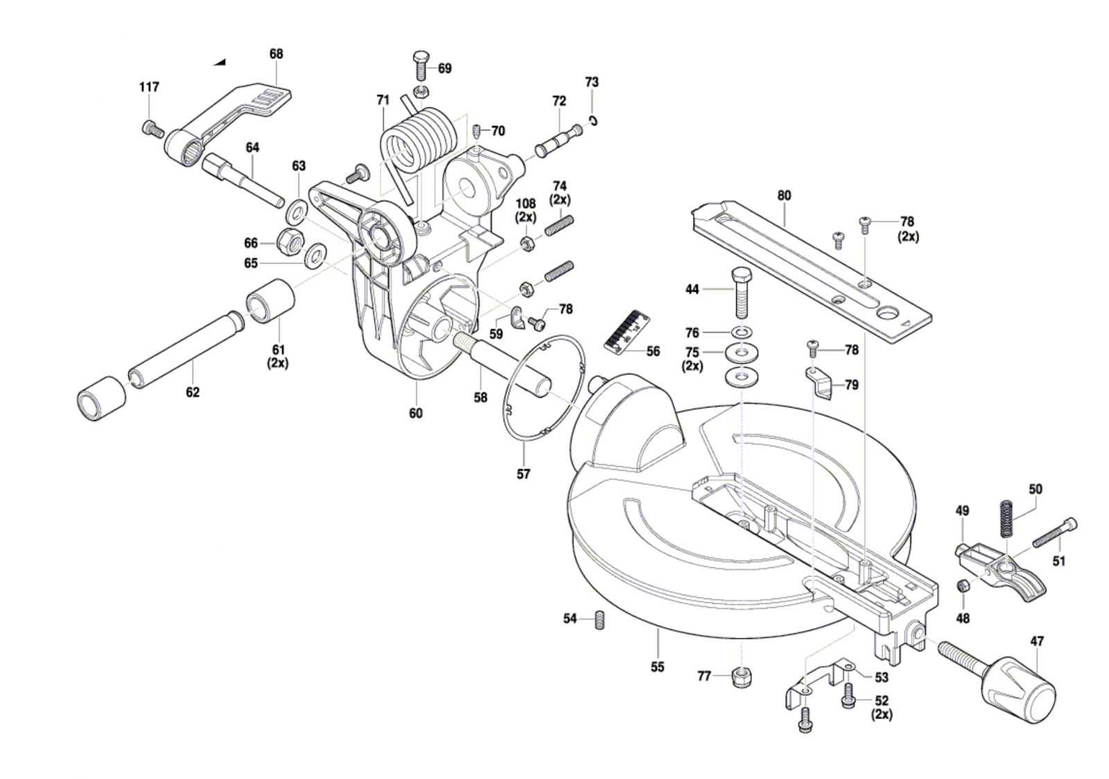 ridgid 12 inch miter saw parts diagram