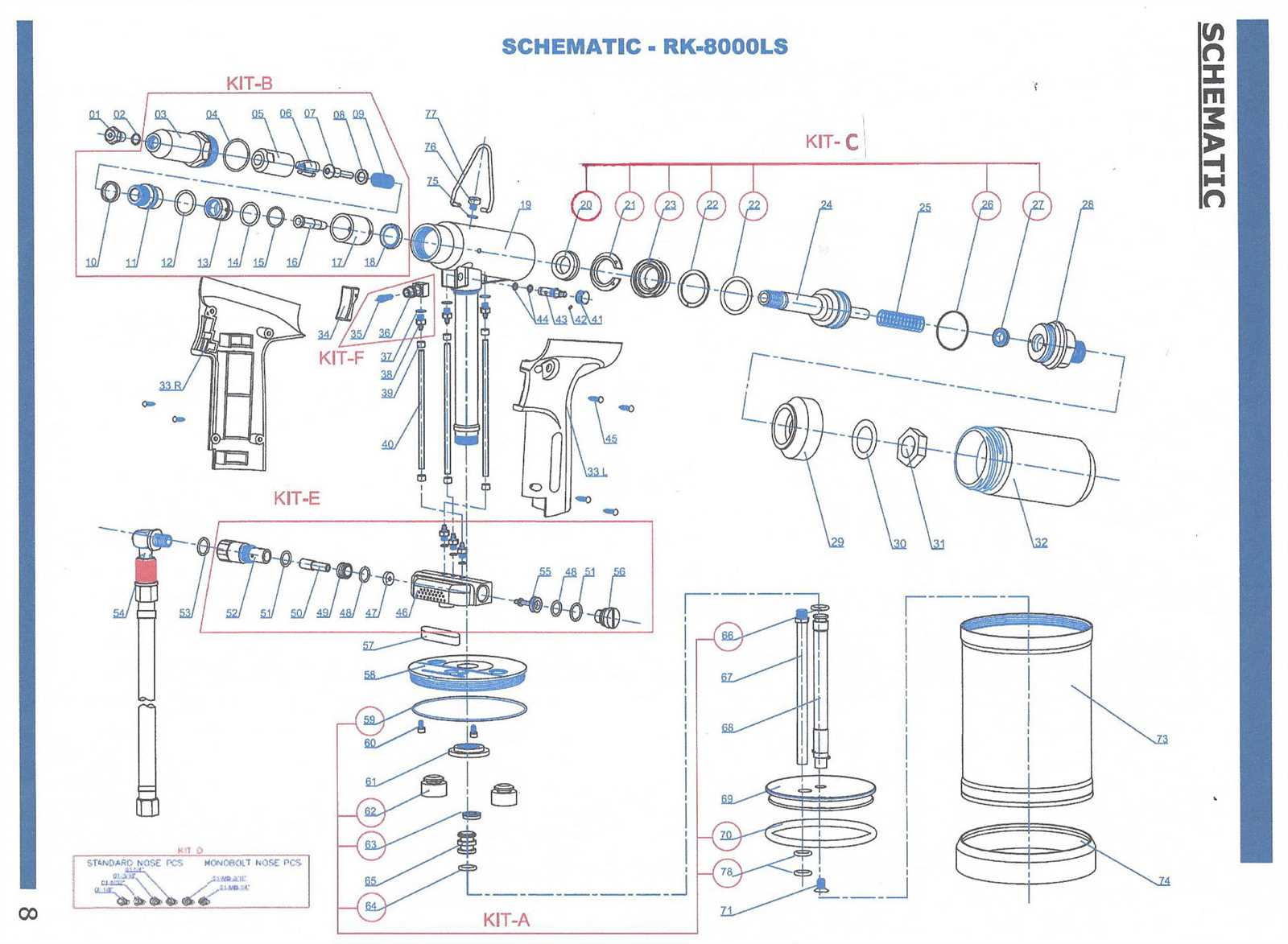 rivet gun parts diagram