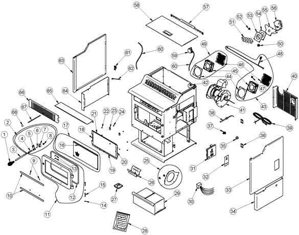 parts of a stove diagram