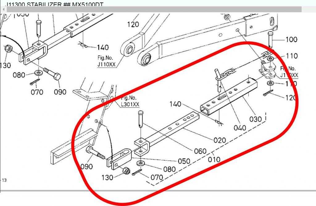 kubota 3 point hitch parts diagram